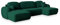 Masseno Ecksofa Savona K mit Schlaffunktion U-Form, Sofa mit Bettkasten, Wohnzimmersofa, Couch, Soffa, Bettsofa, Couchgarnitur- Grün, Kronos 19