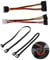 kiki fancy SATA Cable Kit - SATA Power Cable, Power Splitter, SSD Connector, 3 Cable for Hard Drive, SSD - High-Speed Data Transfer, Compatible with PC Laptop, 4 Pack