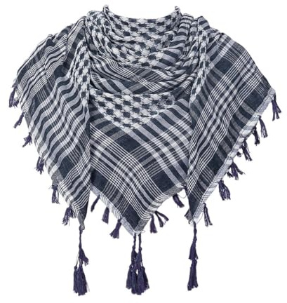 YOFDAL Halstuch/Kopftuch Shemagh,Halstuch Herren,Kopftuch Baumwolle,Premium Halstuch Unisex,Palituch Taktischer Schal Arabischer Wüsten Schals Herren Palästina Arafat-Tuch,120 x 120 cm