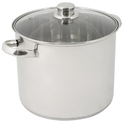 Crealys 502383 Traiteur en Inox Couvercle Verre 9 L + Diamètre: 24 cm