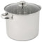 Crealys 502383 Traiteur en Inox Couvercle Verre 9 L + Diamètre: 24 cm