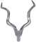 WOHNLING Deko Hirschgeweih L Aluminium Wanddeko 80 cm Landhausstil Silber Metall modern, Design Hirschkopf Landhaus Geweih Wand groß, Wohndeko Hirsch außen, Wandschmuck XL