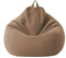 STTC Sitzsack Abdeckung aus Premium-Leinen, Riesen-Sitzsack-Hülle Outdoor Sitzsack Bezug ohne Füllung, Perfekte Passform für Country Interiors,Braun,L