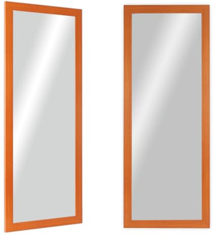 CHELY INTERMARKET MOD128 Espejo Pared Vertical Decorativo Grande Estilo Moderno Marco Madera Cuerpo Entero Elegante 35x100 cm Cerezo Ideal Recibidor Dormitorio Baño Incluye Kit Montaje