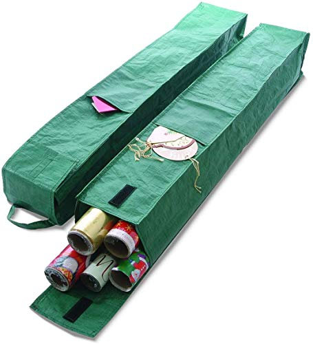 Ram® - 2 sacchetti di carta da regalo resistenti per Natale, decorazioni natalizie, 2 pezzi