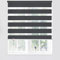 Kokorona Day and Night Zebra Roller Blinds, Dual Layer Fabric Zebra Window Blinds for Bedroom, Light Filtering Privacy Day Night Blinds, 100cm Wide x 150cm Length, Dark Grey