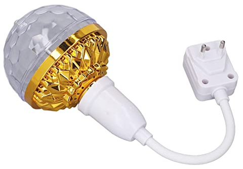 Bunter Rotierender Heller Ball, Metall-LED-Ringe Rotierender LED-Karaokeball (EU-Stecker 220V)