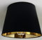 Schwarzer Lampenschirm mit Goldfutter, Kegelform, für Tischlampe, Stehlampe, handgefertigtes Produkt (Schwarz, 40x30x30)