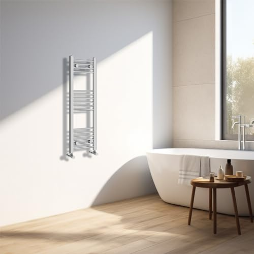 NRG Radiatore Porta Asciugamani da Designer per Bagno, Cromato, Dritto - 1000×300mm