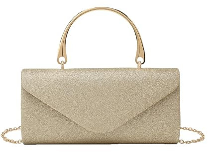 Milky Way Glitter Clutch Purses for Women Sparkling Evening Bags Formal Envelope Purses Wedding Party Handbag for Cocktail Prom Sparkly Clutches Gold