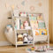HAVLOTII Kids Toy Bookshelf and Organizer, 3 Tier Bookshelf for Kids, Montessori Bookshelf for Books, Bedroom, Playroom, Nursery, Storage Organizer