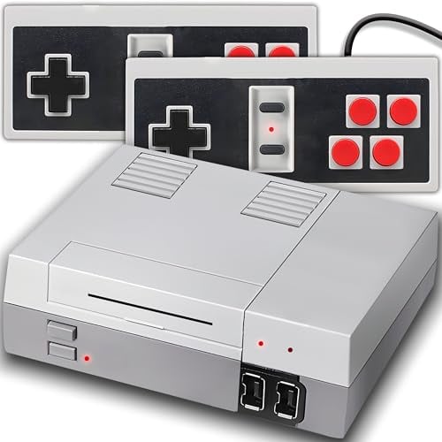 Retoo Consola Retro, Consola De Videojuegos Clásica Retro, 620 Juegos Integrados Y 2 Mandos A Distancia, Consola De Los Años 80 Y 90, Clásicas, Salida AV, Juegos De 8 bits para Niños Y Adultos