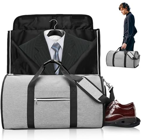 Bolsa de Ropa Plegable, Garment Bag Bolsas De Ropa Para Viaje | S-ac Ropa Convertible | Bolsas de Viaje de Gran Capacidad Con Bolsa De Zapatos | Bolsa De Traje Colgando De ge