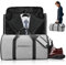 Borsa Porta Abiti Borsa Convertibile Dell'indumento per il Viaggio, Bo-rsa da Viaggio Dell'indumento con la Bo-rsa Della Maglia Dell'inserto Dell'organizzatore, Nero, Porta Abiti da Viaggio