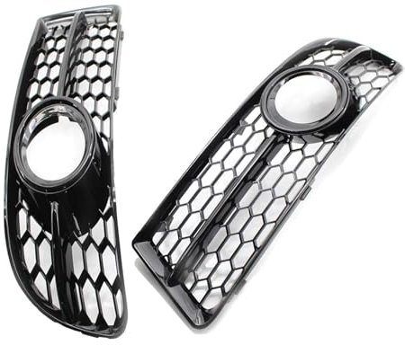 WRHOME Auto-Nebelscheinwerfer-Gitterabdeckung Für A-UDI A4 B7 S4 B7 A4 S-Line 2005-2008,Kühlergrill Abdeckung Links rechts Ersatz Zubehör,B-Right