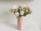 Rosa Vase, Keramikvase, 18,8 cm, kleine Blumenvase, minimalistischer Stil für moderne Tischregale, Heimdekoration, Pampasvase