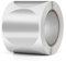 YIKIADA Silber Thermo Etiketten Vinyl 50 mm Rolle Selbstklebend Punktaufkleber Wasserdicht Glitter Aufkleber für Logo Barcode QR Code Kinder Office Home 300 Stück