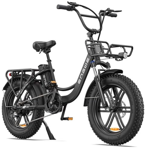 ENGWE MTB Electric Bike for Adults 20 Fat Tire E-Bike with 48V 13AH Battery, 7-Speed, Dual Shock Absorber Perfect for Commuting and Off-Road Adventures (Black-1)