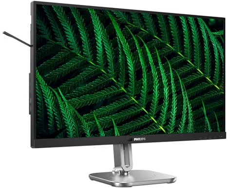 Philips 27B2G5601 - Moniteur Quad HD 27 Pouces, réglable en Hauteur, Haut-parleurs, Adaptive Sync (2560x1440, 100 Hz, 2X HDMI 1.4, 1x DisplayPort 1.2, USB-C (100W PD), Hub USB, RJ45) Gris foncé