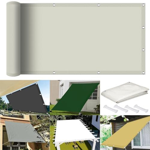 Tenda da sole rettangolare per esterni, 4 x 5 m, 98% resistente ai raggi UV, impermeabile, ideale per feste in giardino e patio, corda inclusa