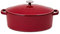 Gerlach 1760 Gusseisenpfanne 5,5 l Gusseisen Bräter Mit Deckel Cocotte Für Alle Herdarten Backofen Bordeaux Natur Iron