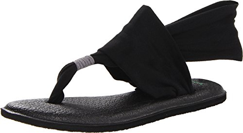 Sanuk Damen Yoga Sling#2 Zehentrenner, Schwarz (Black), 37 EU