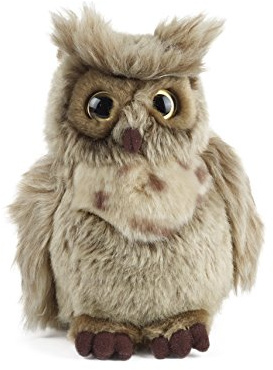 Living Nature Brown Owl, Realistic Medium Soft Cuddly Bird Toy, Naturli Eco-Friendly Plush, 18cm