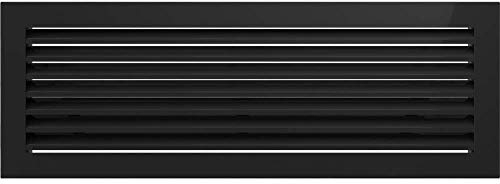 Kratki Rejilla de ventilación Rejilla de Chimenea Fresh 17cm x 49cm Negro