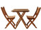 SAM® Gartengruppe, 3tlg, Balkongruppe aus Akazienholz, FSC® 100% Zertifiziert, 1 x Tisch + 2 x Stuhl, geölt, Garten-Tischgruppe, schöne Maserung, massives Holz, klappbar, Sitzgruppe aus Akazien-Holz