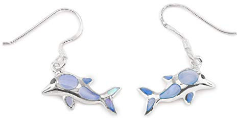 Monkimau Damen Ohrringe Delfin Ohrhänger aus 925 Sterling Silver Silber
