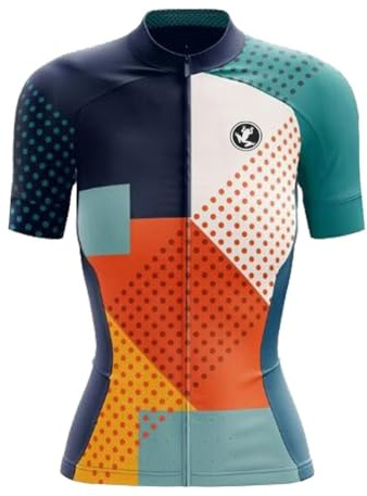 UGLY FROG Damen Radtrikot Atmungsaktiv Fahrrad Trikot Kurzarm mit 3 Rückentaschen XSVX01
