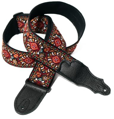 Franklin Strap 2 Retro Folk Guitar Strap (Red/Bronze)