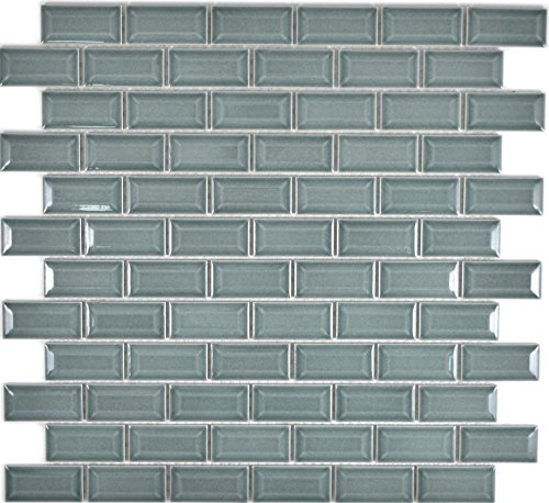 Mini Metro Subway Mosaik Fliesen Mosaikfliesen Keramikmosaik Keramik Kachel Brick Bond Diamond petrol