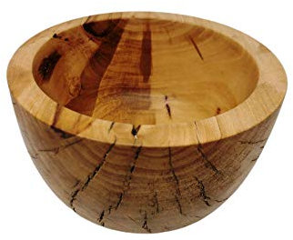 Holzschale Dekoschale Schale Obstschale Schlüsselschale Schmuckschale handgemacht gedrechselt rund aus Apfel Holz - ∅ ca. 17 cm - H: ca.11 cm
