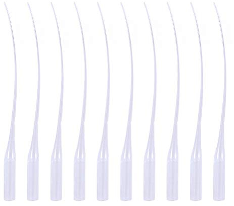 100 PCS Plastic Extender Applicator, Glue Extender Tips Micro Tips Pipette Dropper for Lab Dispensing Adhesive Dispensers Crafting, White