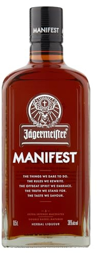 Jägermeister MANIFEST Herbal Liqueur | 50cl | 38% ABV | Luxury German Liqueur | Spirits | Best Served Neat Over Ice