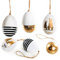 Ostereier-Anhänger, 6er Set: Kleine Osteranhänger aus Plastik, Osterdeko zum Aufhängen, Deko Ostern, Für Osterstrauch, Mit Osterhasen, Schwarz, Weiß & Gold, Modern, Indoor Osterschmuck hängend, 6 cm