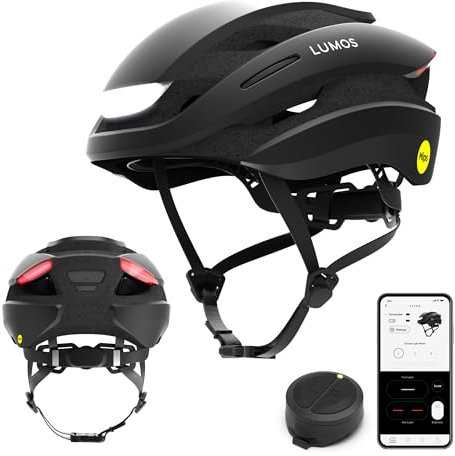 Lumos Ultra Smart-Helm | Fahrradhelm | Vorder- und Rücklicht (LED) | Blinker | Bremslichter | Bluetooth-Verbindung | Erwachsene: Herren, Damen (Charcoal Black, Größe: S) MIPS