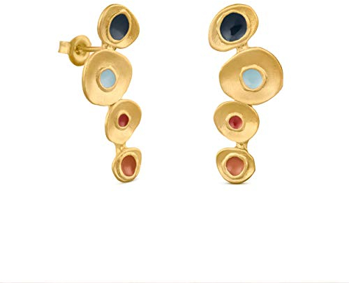 FAVORITA COLORS GOLDENE OHRRINGE | Entworfen von Joidart | Favorita Colors Kollektion | 24 Karat vergoldetes Metall