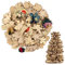 Kurtzy Natur Holzstücke zum Basteln (500 g) Größen von 1,5-4,5 cm - Baumscheiben mit Rinde und Ohne Loch - Für DIY, Weihnachts-, Hochzeits- und Astscheiben Deko