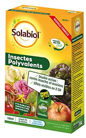 Solabiol SOLIPOLY100 SOLABIOLSOLIPOLY100 | Polyvalent | Etui 100 ML | Agit sur Un Grand Nombre de ravageurs | Utilisable en Agriculture Biologique |, Puissant