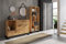 Skraut Home Loft| Rustikal | Sideboard | Regal | Esszimmer | Möbel | Eiche rustikal | Füße schwarz