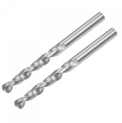sourcing map Plein Carbure Hélicoïdal Foret Pointes 3mm C2/K20 Tungstène Carbure Droite Tige Spirale Cannelures Perçage Fraise 2pcs