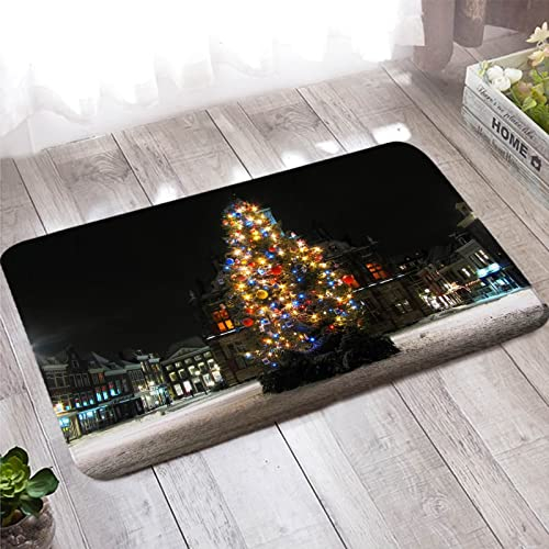 Antirutschmatte für Teppich, Türmatte Innen 60X180cm Goldschwarz Weihnachtsbaum für Badezimmer Küche