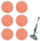 Sgizoku S6002UK,Cuscinetti di ricambio per mocio a vapore compatibili con Shark Steam Mop, riutilizzabili per la pulizia a vapore e scrub, super attrito arancione velluto + gomitoli di nylon 6 pezzi