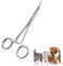 Mascota Perro Gato Pinzas de Pelo, Pinzas de Pinza de Limpieza de Punta Curva, Pinzas para el Pelo para Orejas de Perro, Pinza hemostática de Acero Inoxidable, pinzas para quitar pelos de animales