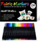 Textilstifte Waschmaschinenfest, Textilmarker stoffmalfarben Waschfest Textilmarker Stoffarbe, Permanent Stoffmalfarben für T-shirt Lätzchen Jutebeutel Stoffbeutel Babyparty Kindergeburtstag Basteln