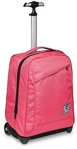 Invicta Trolley Scuola Benin, Rosa, 2 in 1, Doppio Uso, Zaino con Carrello Fisso e Crossover System, Maxi Capienza, Zaini e Trolley, Viaggio, Bambine e Ragazze