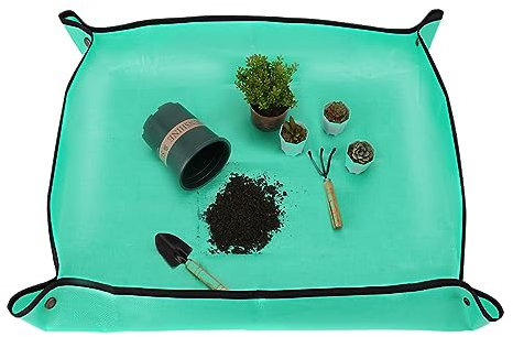 Asktree Pflanzen-Umtopfmatte für den Innenbereich, Pflanzen-Umpflanzen und Bodenbehälter, 66 x 66 cm, verdickt, wasserdicht, quadratisch, Pflanzschale, Sukkulenten, Frauen, Geschenke, Gartenmatte für