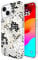Kate Spade New York Hülle für iPhone 15/iPhone 14/iPhone 13, kompatibel mit MagSafe - Bunte Blumen Muster Schwarz Weiß